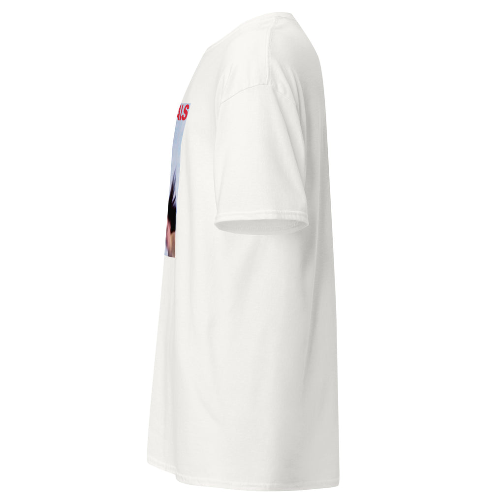 GRAVITY white unisex t-shirt, left side view – MIXIGNALS